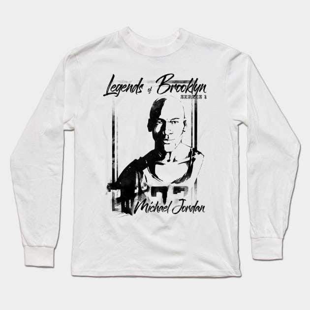 Michael Jordan / Legend of Brooklyn Long Sleeve T-Shirt by Kotolevskiy